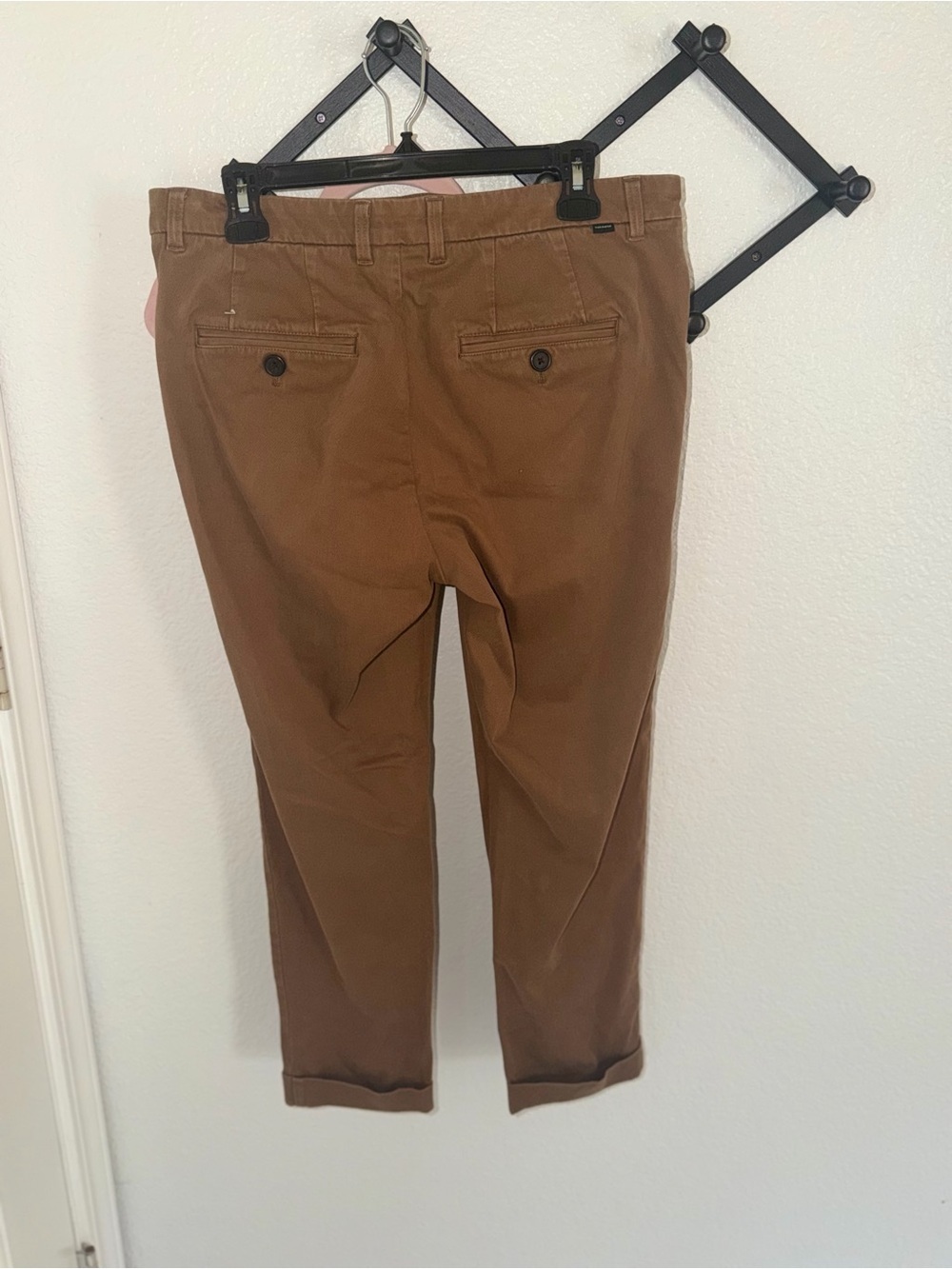 Frank And Oak Women’s Brown Chino Pants Size 33 Straight Leg Casual - Picture 4 of 4